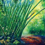 Bamboo grove, Acrylic on canvas, 23.5x31.5"