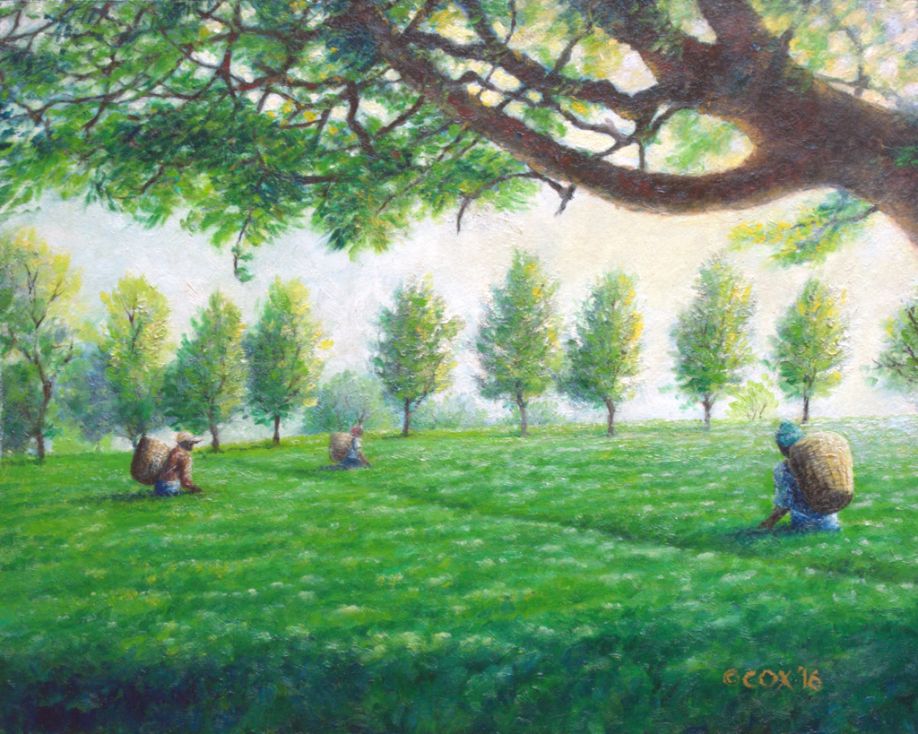 Tigoni Tea Oil on panelboard 16x12"